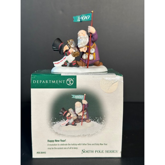 Department 56 Other - Department 56 North Pole Series Happy New Year Father Time 2000 Figurine